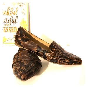 New Steve Madden Jainna Loafer Flat Brown Snake